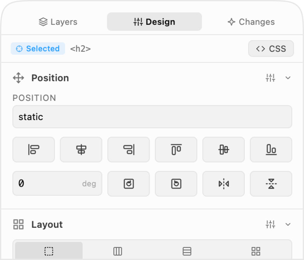 Design tab